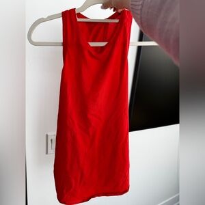 Vibrant Red Sleeveless Top